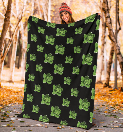 Cabbage Pattern Print Design 03 Premium Blanket