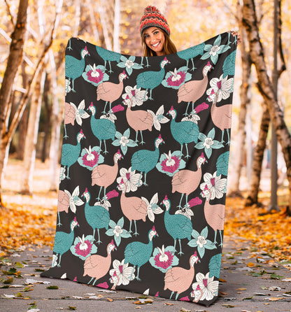 Guinea Fowl Pattern Print Design 03 Premium Blanket