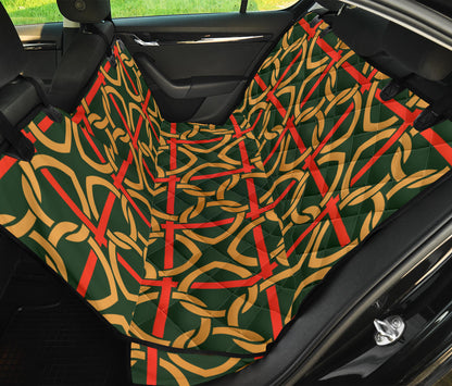 Irish Pattern Print Design 01 Rear Dog Car Seat Cover Hammock