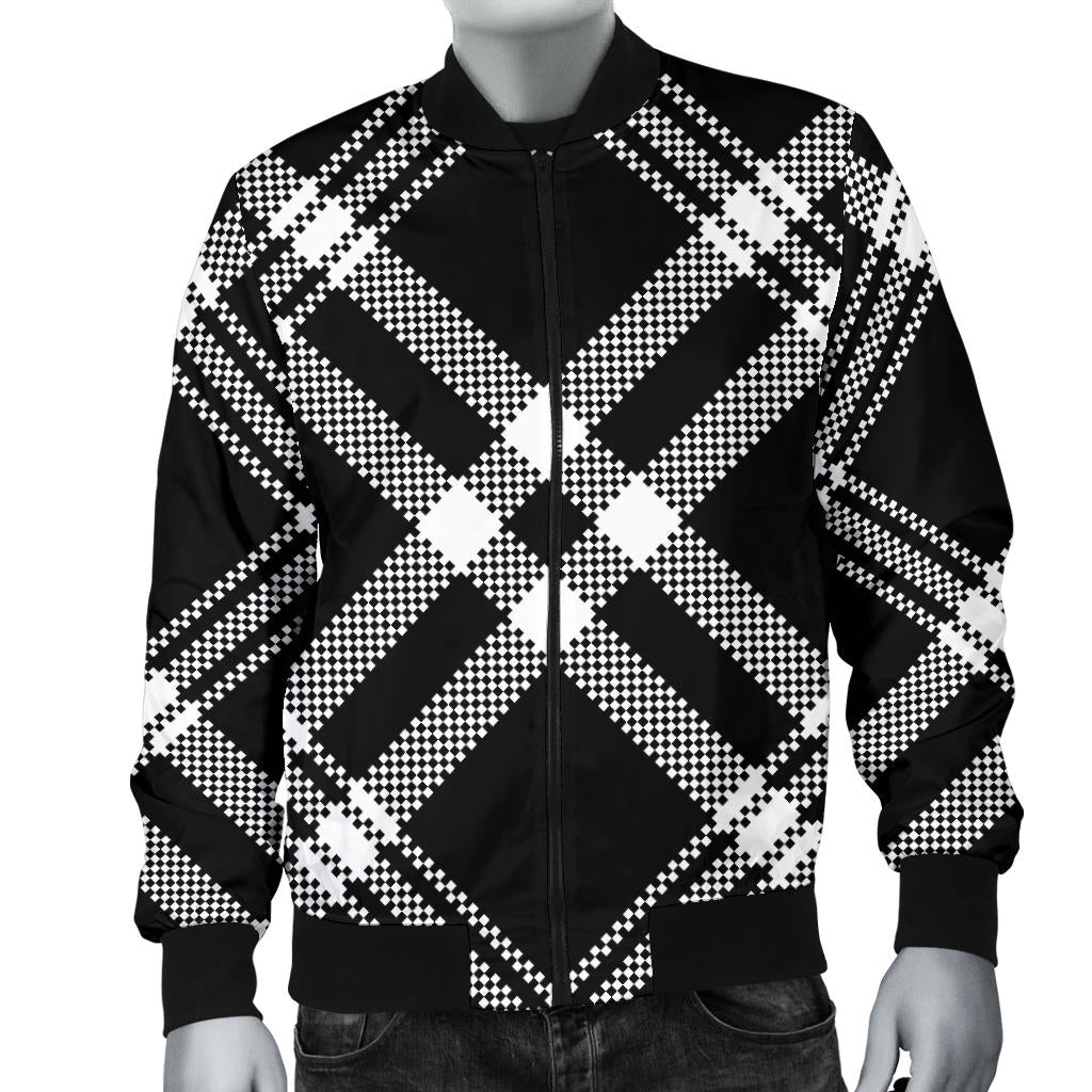 Madras Pattern Print Design 03 Men Bomber Jacket