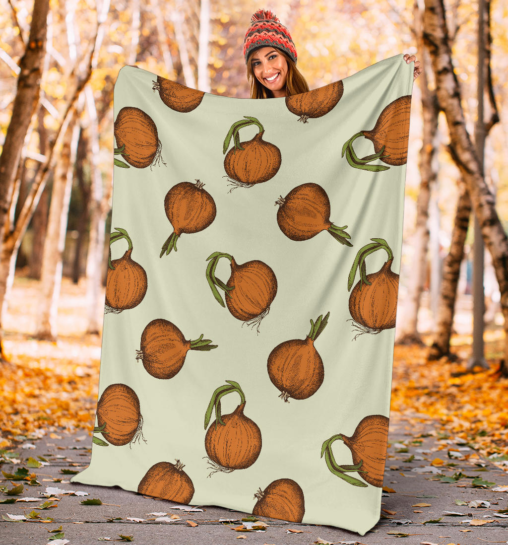Onion Pattern Print Design A05 Premium Blanket