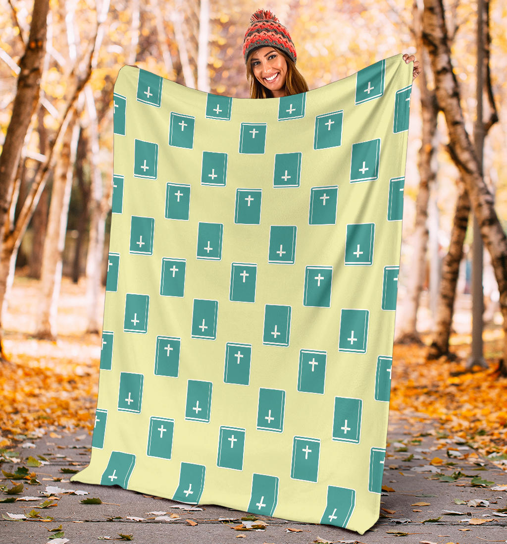 Bible Pattern Print Design 04 Premium Blanket