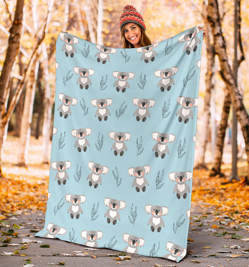 Koala Pattern Print Design 01 Premium Blanket