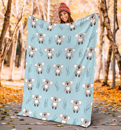 Koala Pattern Print Design 01 Premium Blanket
