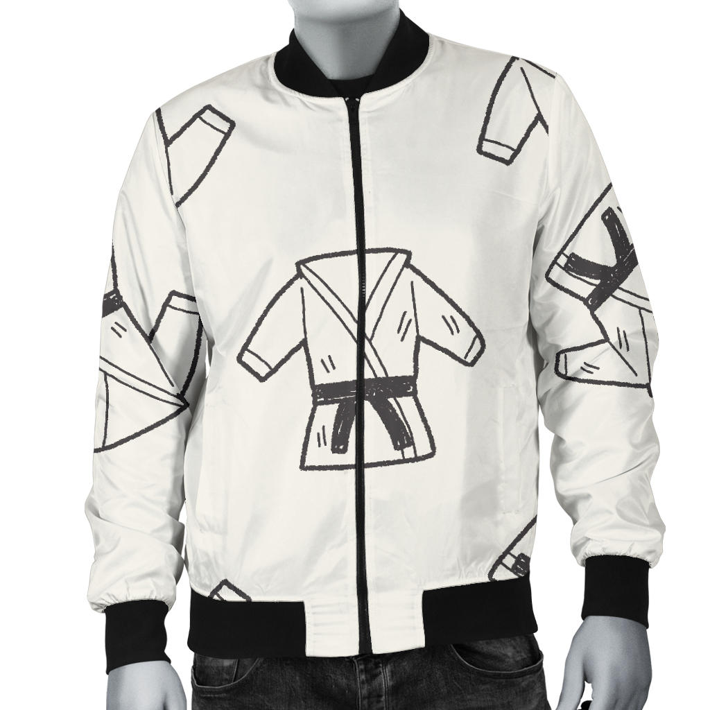 Karate Pattern Print Design 01 Men Bomber Jacket