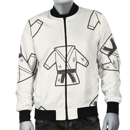 Karate Pattern Print Design 01 Men Bomber Jacket