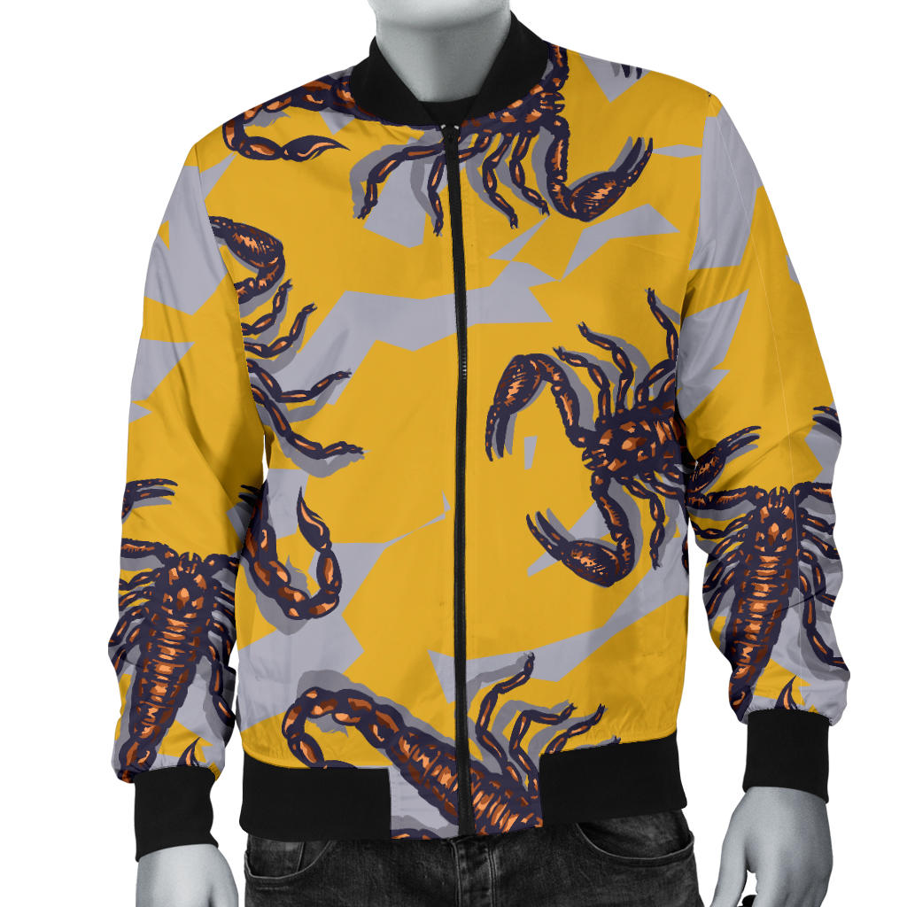Scorpion Pattern Print Design 01 Men Bomber Jacket