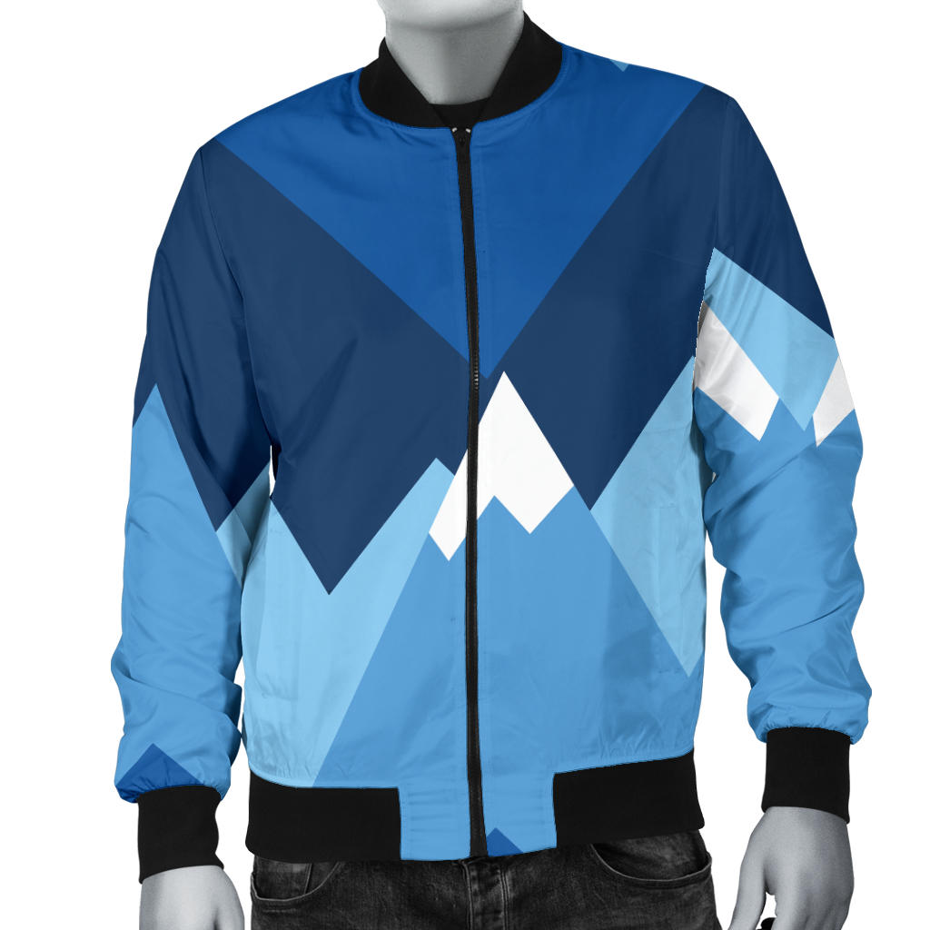 Mountain Pattern Print Design 04 Men Bomber Jacket