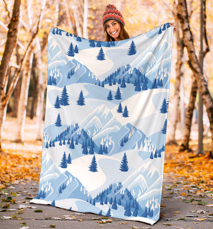 Mountain Pattern Print Design 03 Premium Blanket