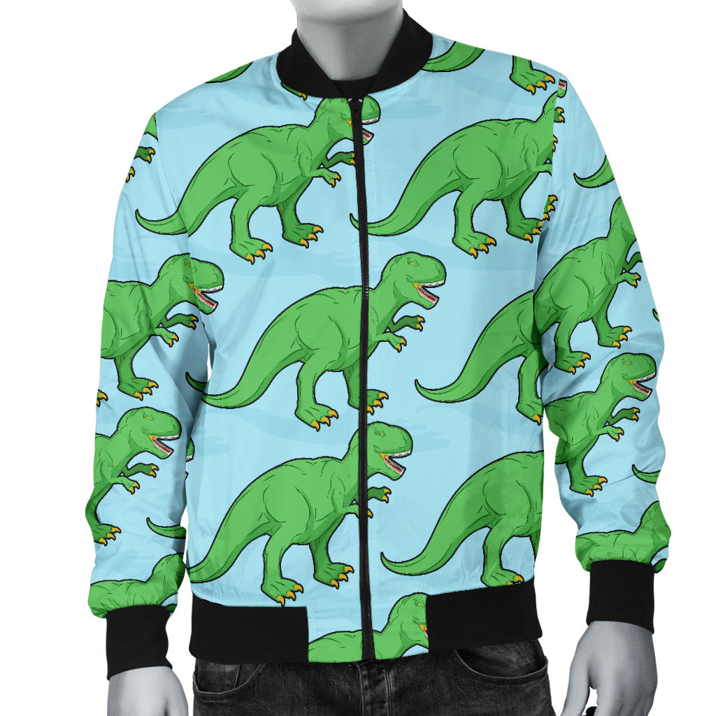 T Rex Pattern Print Design A01 Men Bomber Jacket