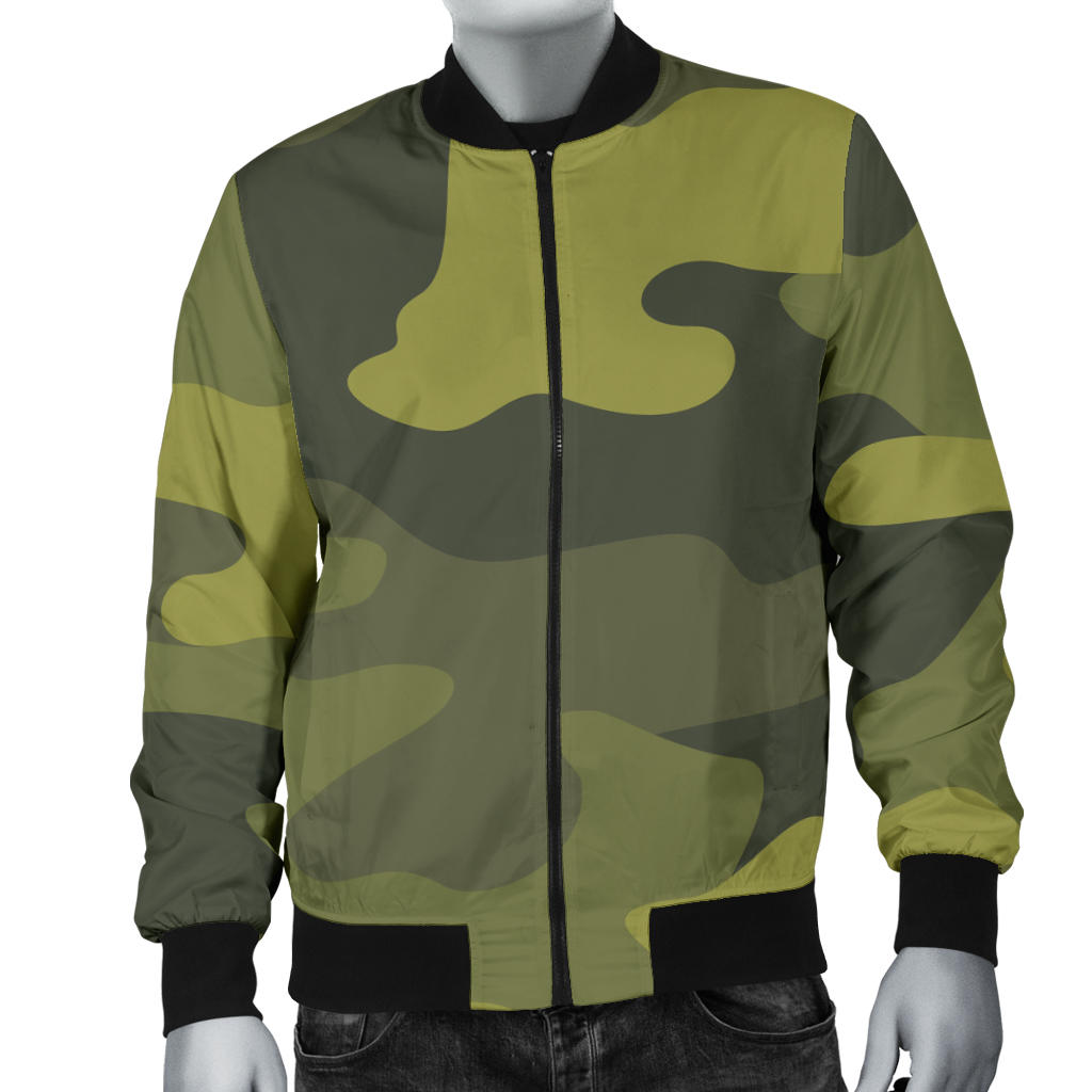 Military Camouflage Pattern Print Design 02 Men Bomber Jacket