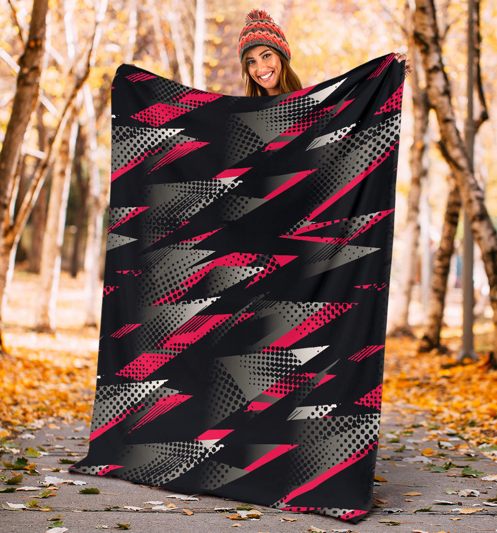 Racing Style Pattern Print Design A04 Premium Blanket