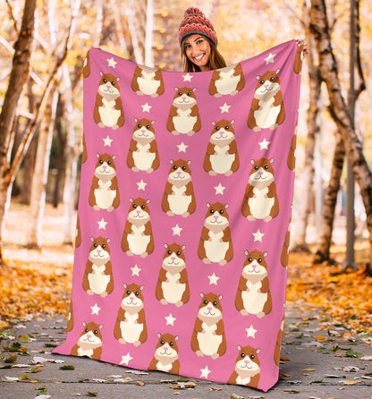 Hamster Cute Pattern Print Design 02 Premium Blanket