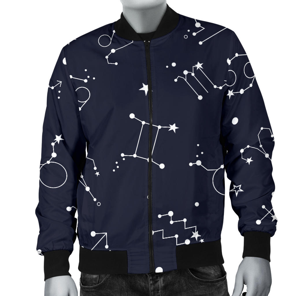 Constellation Pattern Print Design 05 Men Bomber Jacket