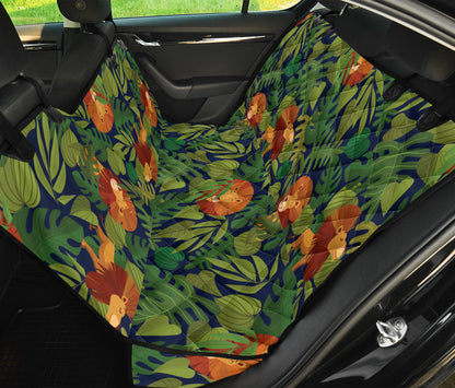 Lion Jungle Pattern Print Design 05 Rear Dog Car Seat Cover Hammock