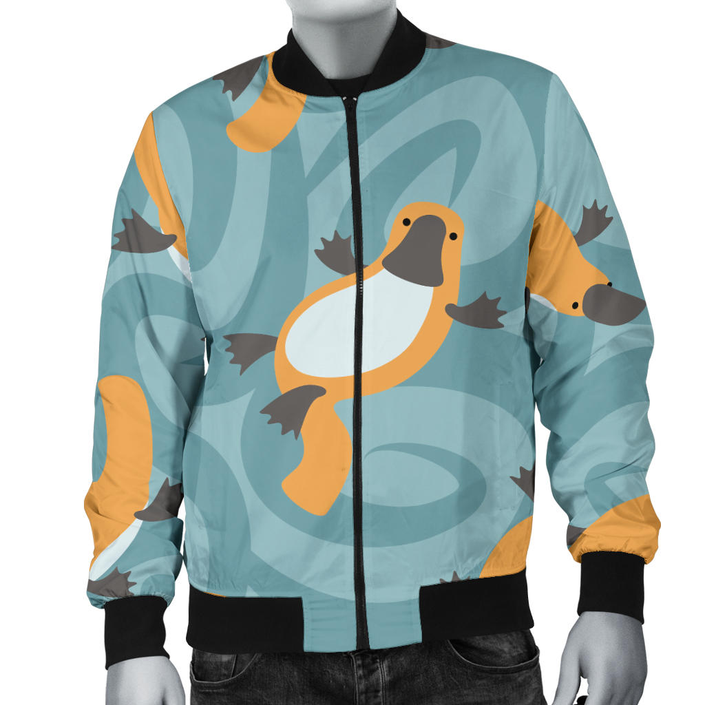 Platypus Pattern Print Design A01 Men Bomber Jacket