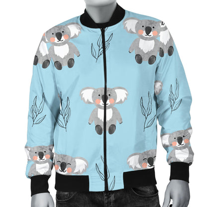 Koala Pattern Print Design 01 Men Bomber Jacket