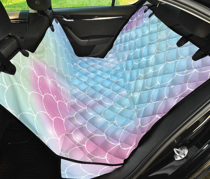 Rainbow Pattern Print Design A06 Rear Dog Car Seat Cover Hammock
