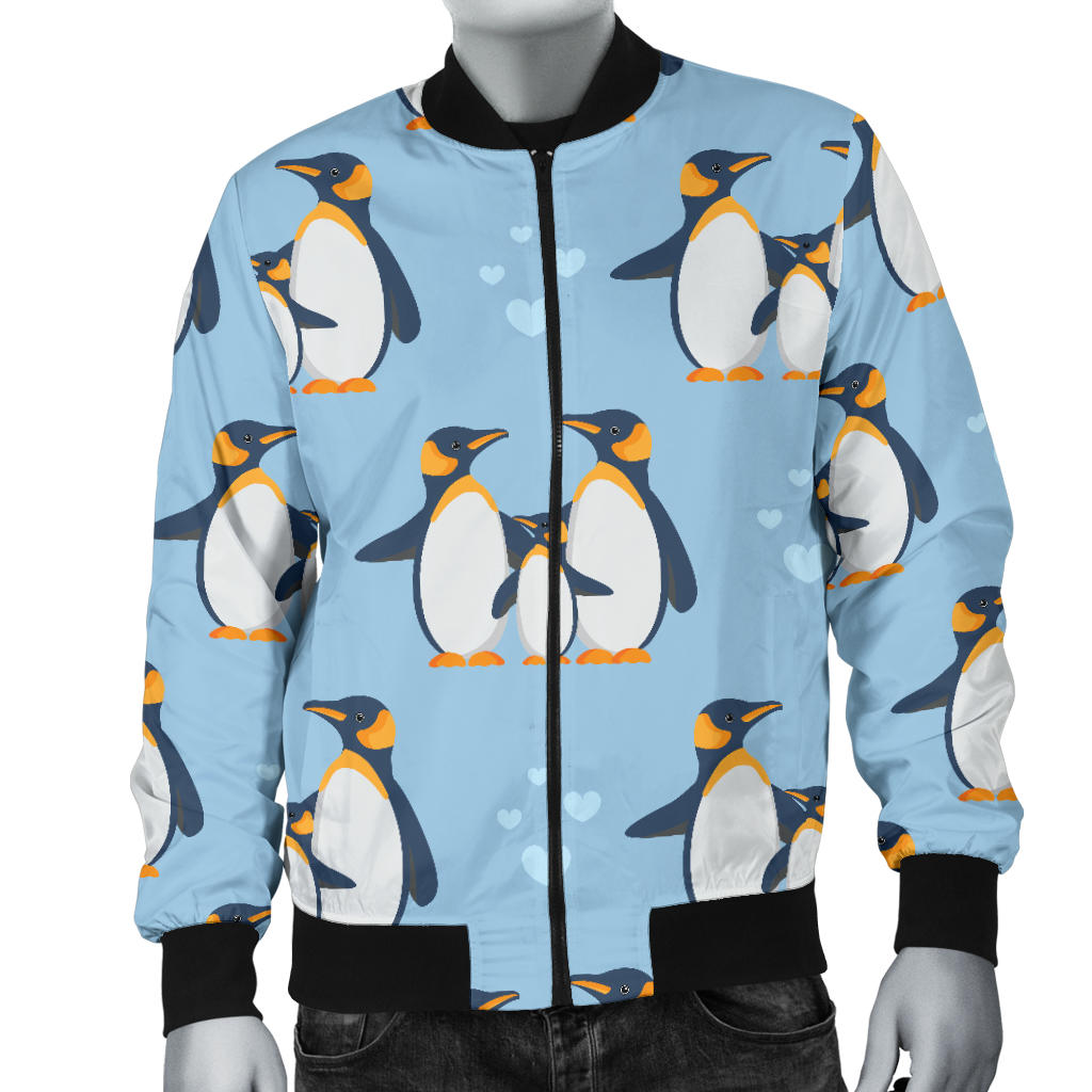 Penguin Pattern Print Design A04 Men Bomber Jacket