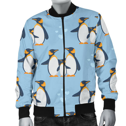Penguin Pattern Print Design A04 Men Bomber Jacket
