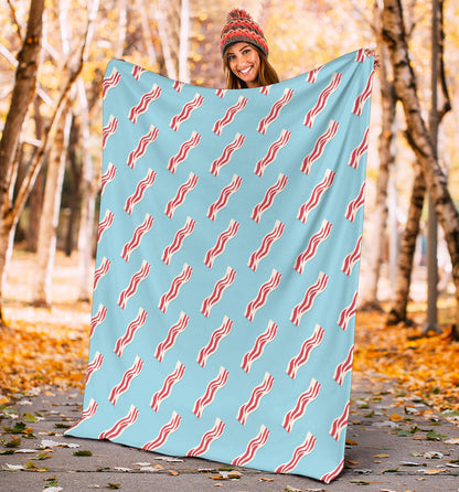 Bacon Pattern Print Design 03 Premium Blanket
