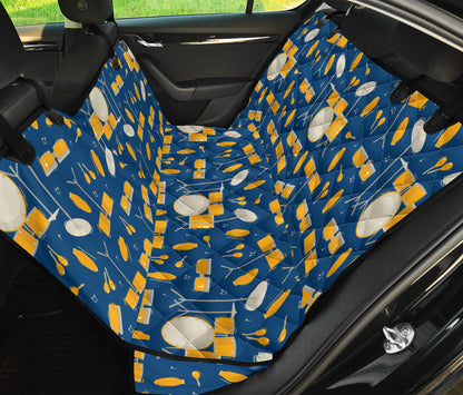 Drum Set Pattern Print Design 03 Rear Dog Car Seat Cover Hammock