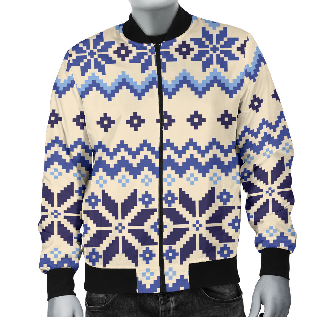 Nordic Pattern Print Design A03 Men Bomber Jacket