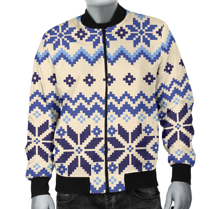 Nordic Pattern Print Design A03 Men Bomber Jacket