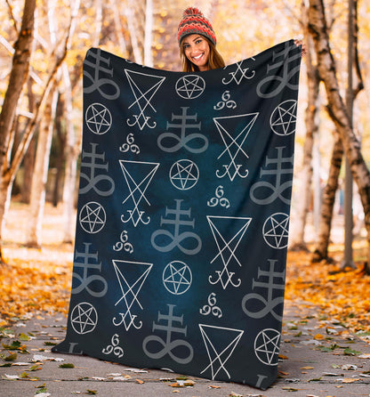 Pentagram Pattern Print Design A03 Premium Blanket