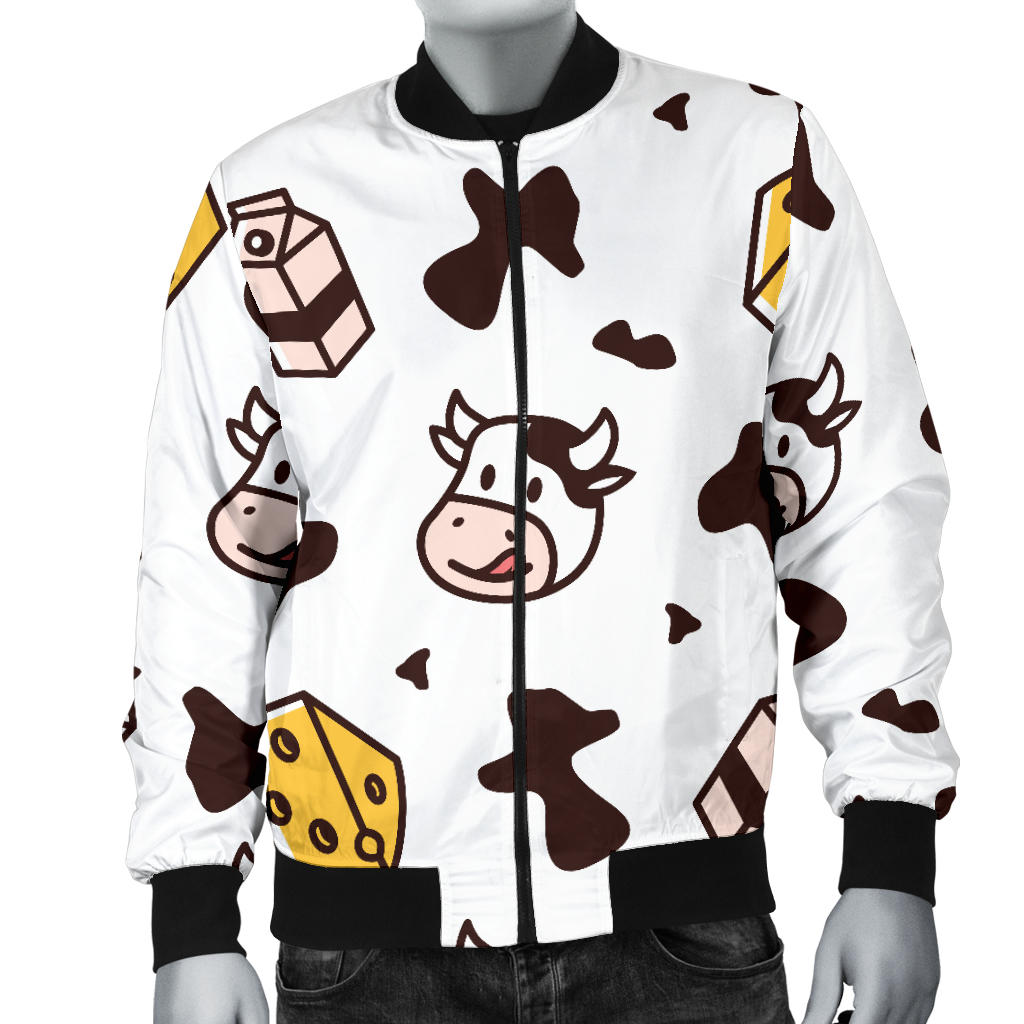 Cow Pattern Print Design 06 Men Bomber Jacket