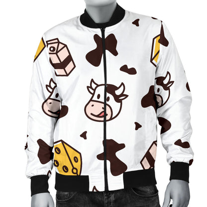 Cow Pattern Print Design 06 Men Bomber Jacket