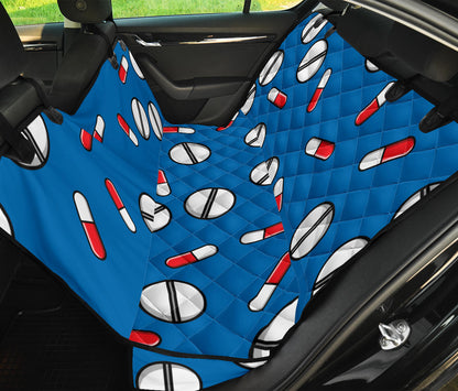 Pill Pattern Print Design A05 Rear Dog Car Seat Cover Hammock
