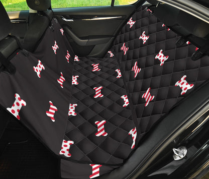 Dog Bone Pattern Print Design 04 Rear Dog Car Seat Cover Hammock