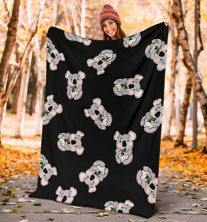 Koala Pattern Print Design 05 Premium Blanket