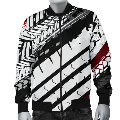 Racing Pattern Print Design A03 Men Bomber Jacket