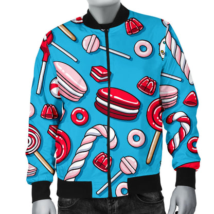 Candy Pattern Print Design 05 Men Bomber Jacket