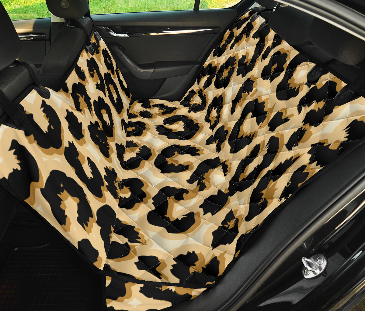 Jaguar Skin Pattern Print Design 02 Rear Dog Car Seat Cover Hammock