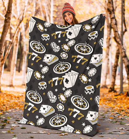 Casino Pattern Print Design 05 Premium Blanket