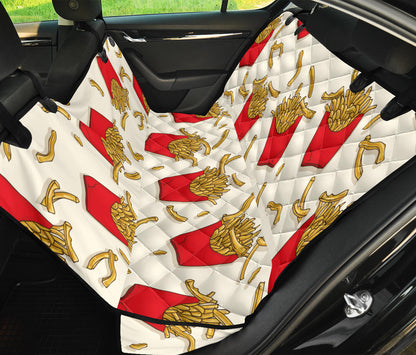 French Fried Pattern Print Design 01 Rear Dog Car Seat Cover Hammock