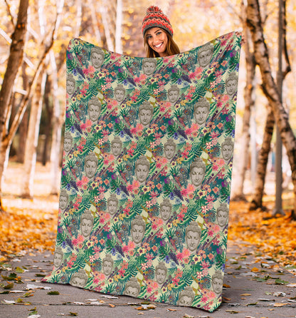 Buddha Pattern Print Design 08 Premium Blanket