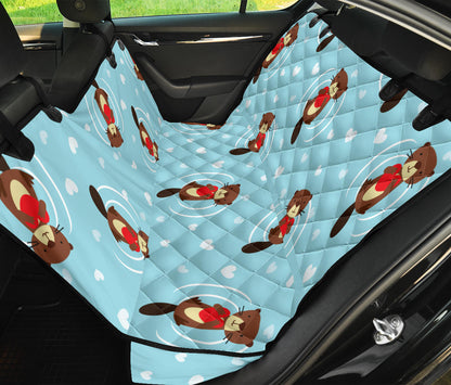 Sea Otter Cute Pattern Print Design 04 Rear Dog Car Seat Cover Hammock