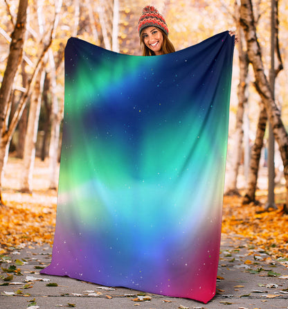 Aurora Borealis Pattern Print Design 02 Premium Blanket
