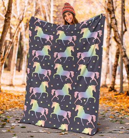 Rainbow Pattern Print Design A05 Premium Blanket