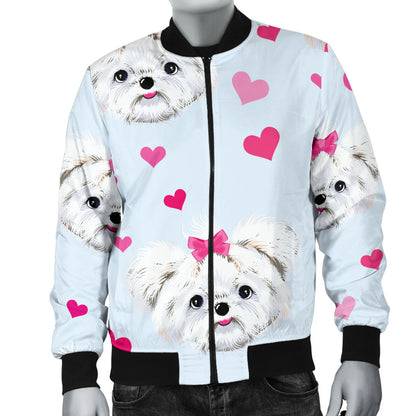 Maltese Pattern Print Design 03 Men Bomber Jacket