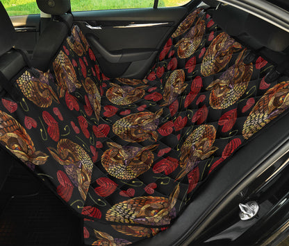 Owl Pattern Print Design A08 Rear Dog Car Seat Cover Hammock