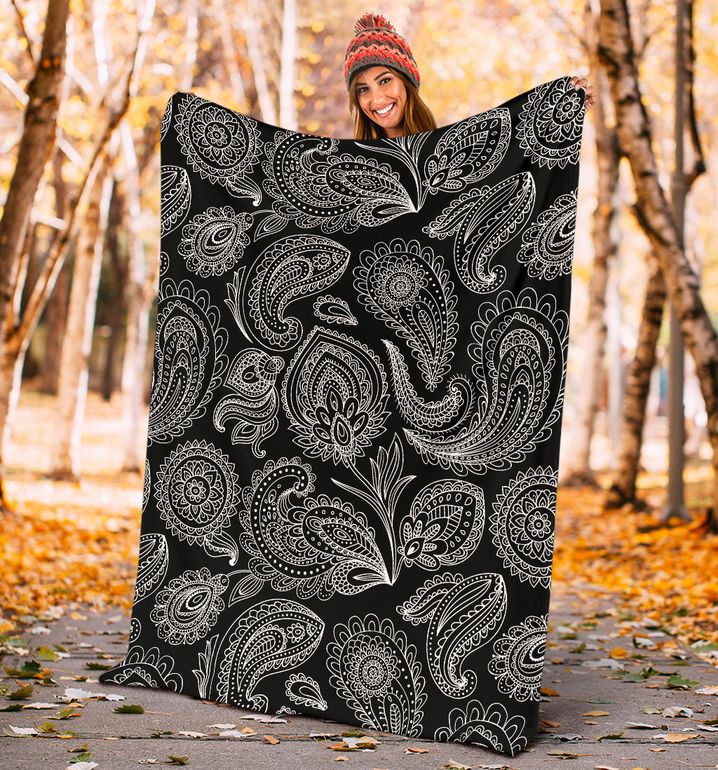 Paisley Pattern Print Design A04 Premium Blanket
