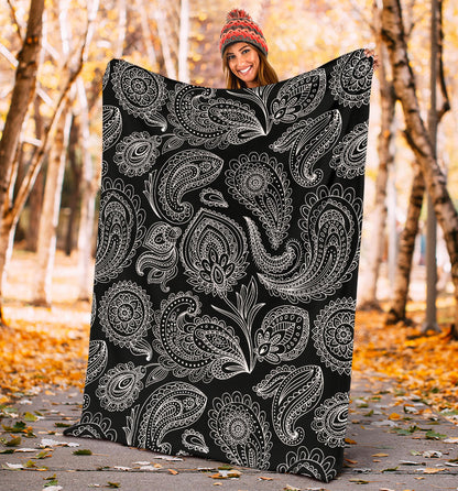 Paisley Pattern Print Design A04 Premium Blanket