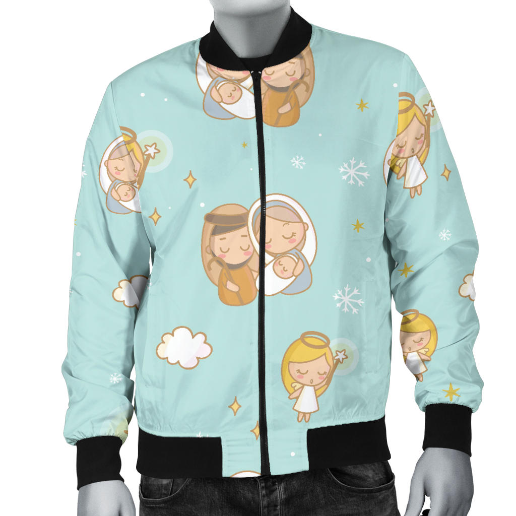Christian Pattern Print Design 01 Men Bomber Jacket