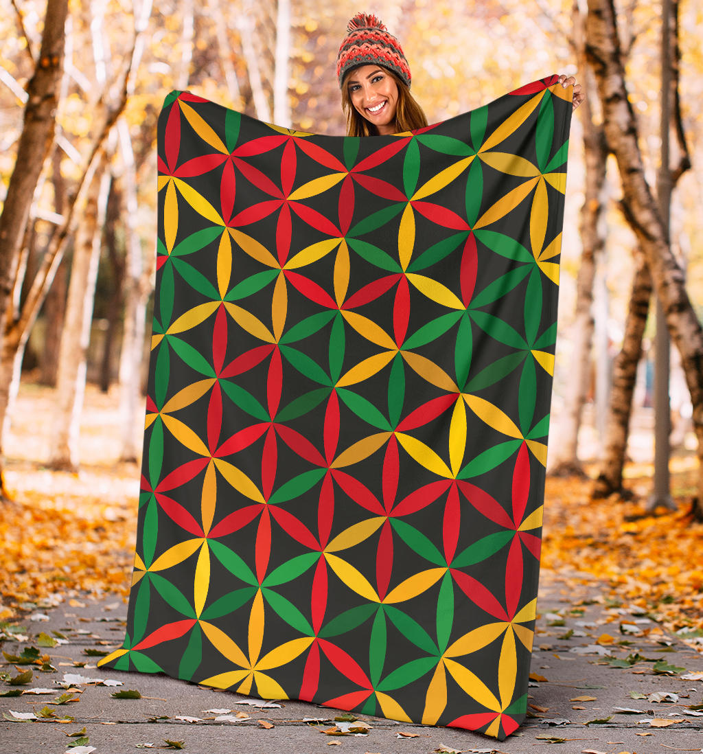 Rasta Pattern Print Design A04 Premium Blanket