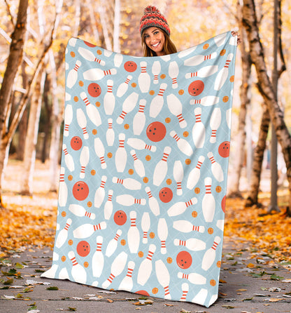 Bowling Pattern Print Design 09 Premium Blanket